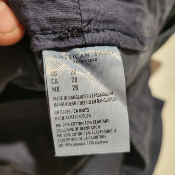 Mens Navy Blue cargo shorts - Picture 5 of 5